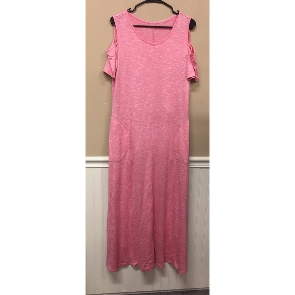 Soft Surroundings Dress Coral Electra Maxi - Picture 1 of 6